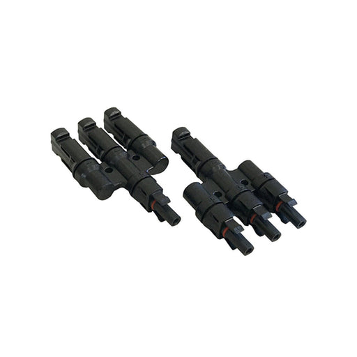 Renogy 3 to 1 MC4 Solar Branch Connectors MMMF+FFFM (A Pair) - Off Grid Stores