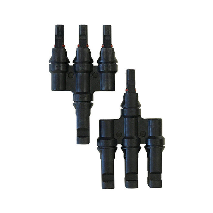 Renogy 3 to 1 MC4 Solar Branch Connectors MMMF+FFFM (A Pair) - Off Grid Stores