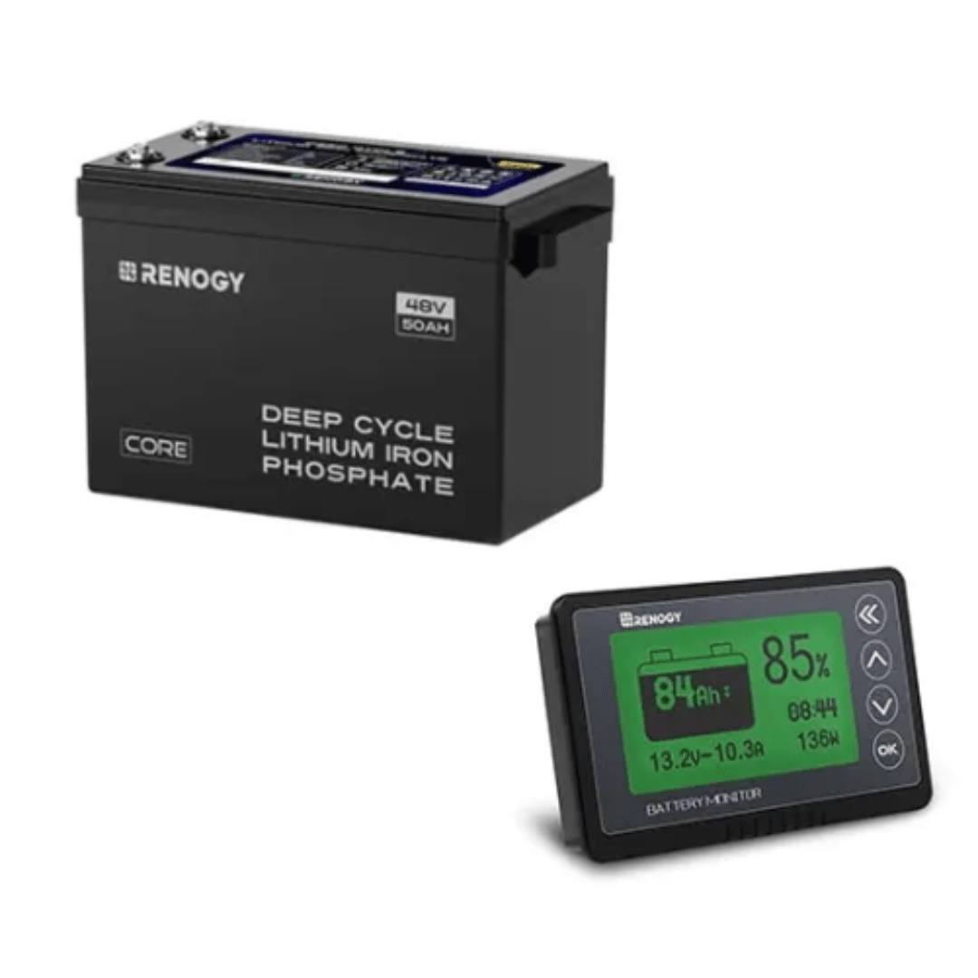 Renogy 48V 50Ah Smart Lithium Iron Phosphate Battery with Self-heating ...