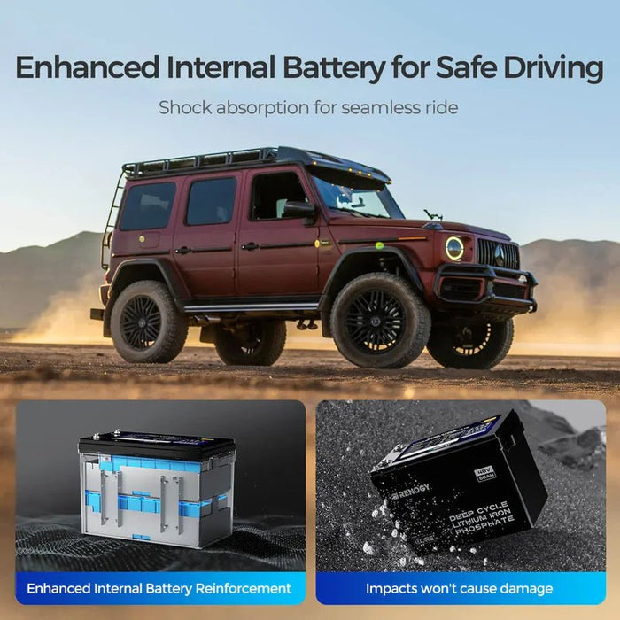 Renogy 48V 50Ah Smart Lithium Iron Phosphate Battery with Self - heating + Battery Monitor - Off Grid Stores