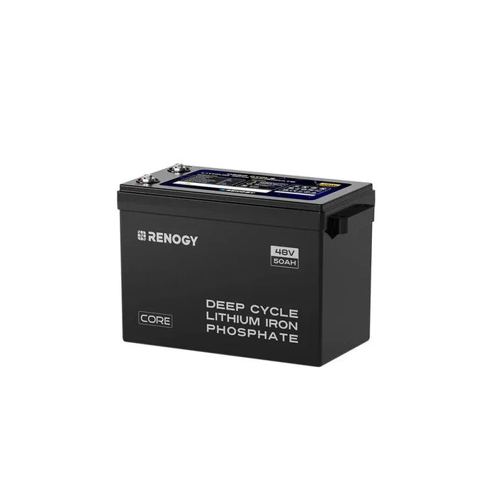Renogy 48V 50Ah Smart Lithium Iron Phosphate Battery with Self - heating + Battery Monitor - Off Grid Stores