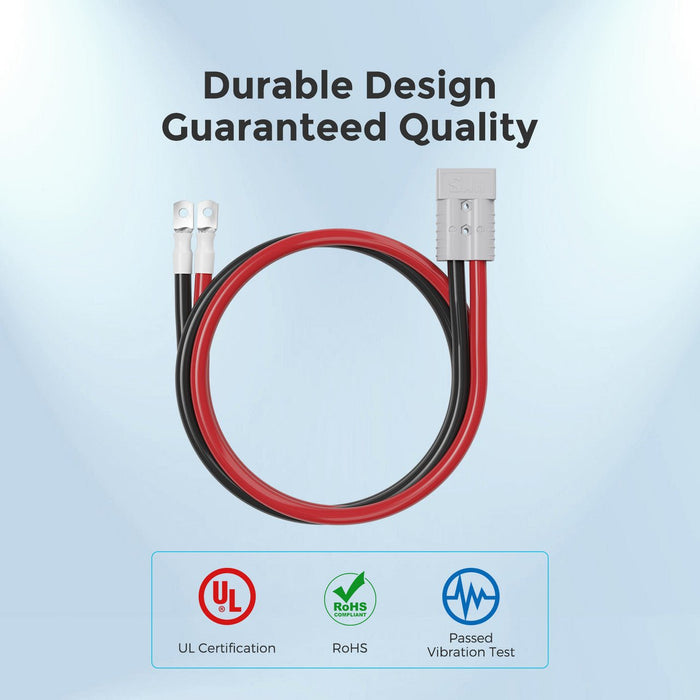 Renogy 5FT 3/0AWG Anderson Adapter Cable (Anderson SB350 - Ring Lug) - Off Grid Stores