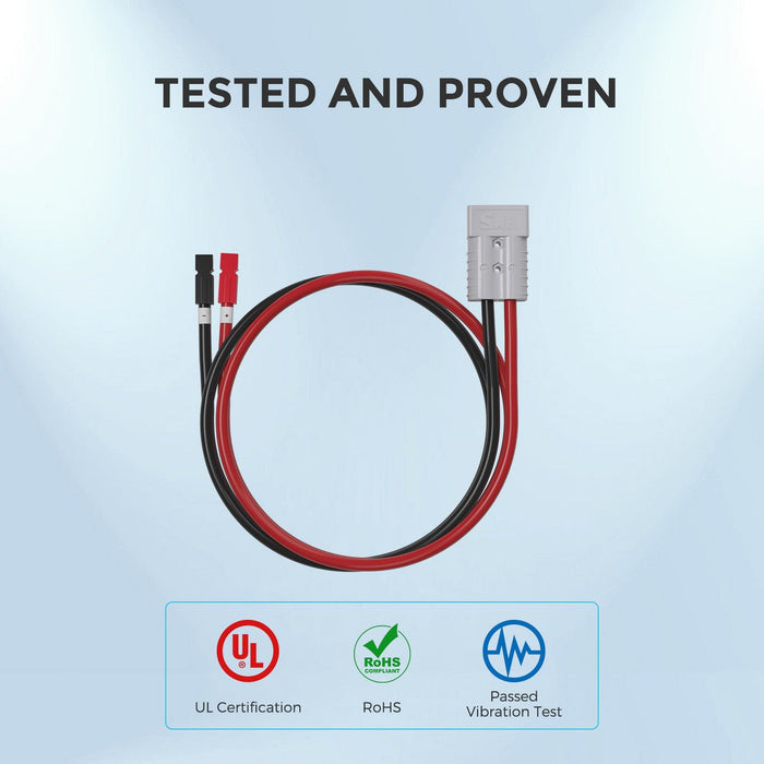Renogy 5FT 6AWG Anderson Adapter Cable (Anderson PP75 - Anderson SB120） - Off Grid Stores