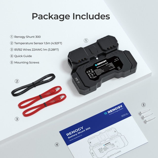 Renogy Battery Shunt 300 w/ Renogy ONE Core - Off Grid Stores