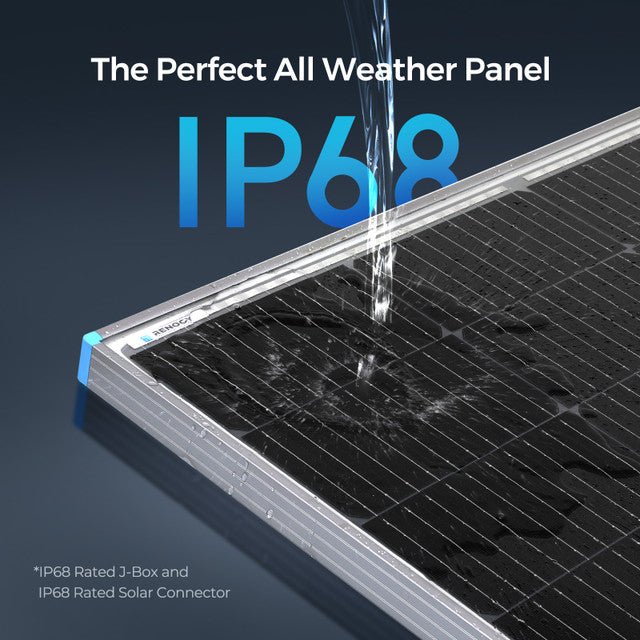 Renogy Bifacial 115 Watt 12 Volt Monocrystalline Solar Panel - Off