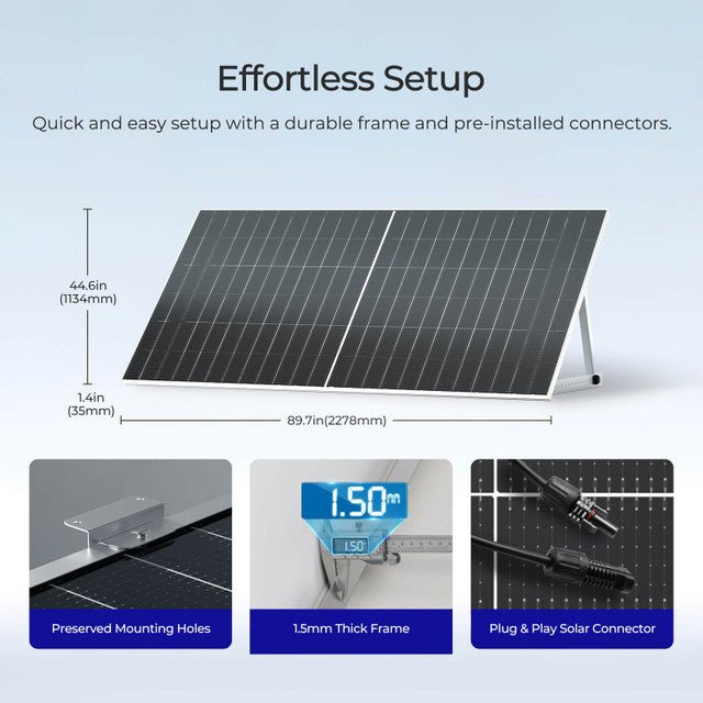 Renogy Bifacial 590 Watt N - Type Monocrystalline Solar Panel - Off Grid Stores