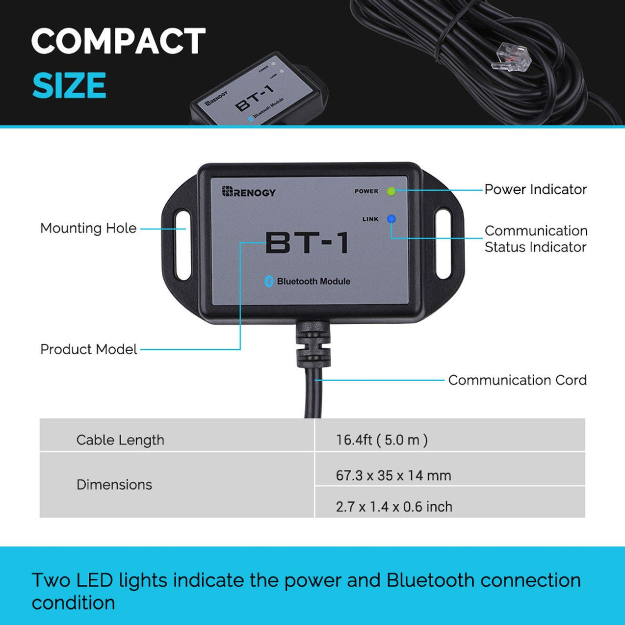 Renogy BT-1 Bluetooth Module (New Version) - Off Grid Stores