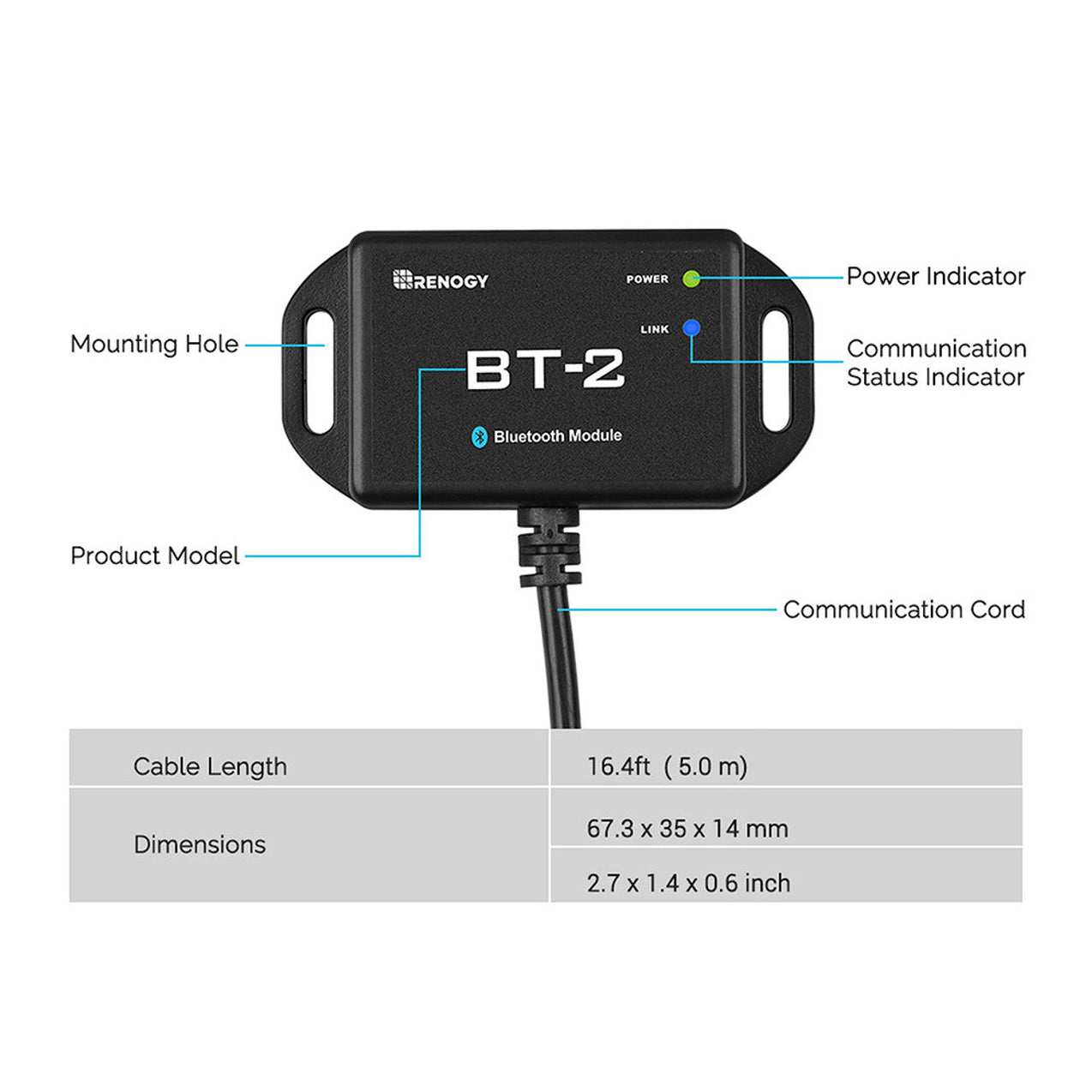 Renogy BT-2 Bluetooth Module - Off Grid Stores