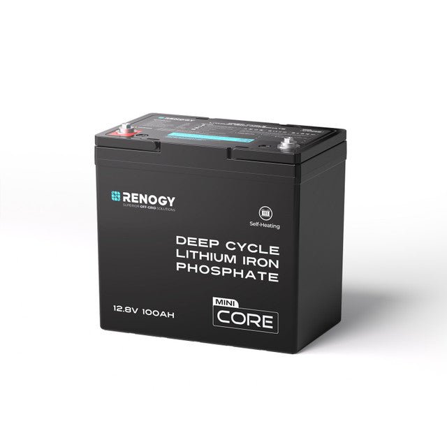 Renogy Core Mini - DuoHeat Tech 12V 100Ah Lithium Iron Phosphate Battery - Off Grid Stores