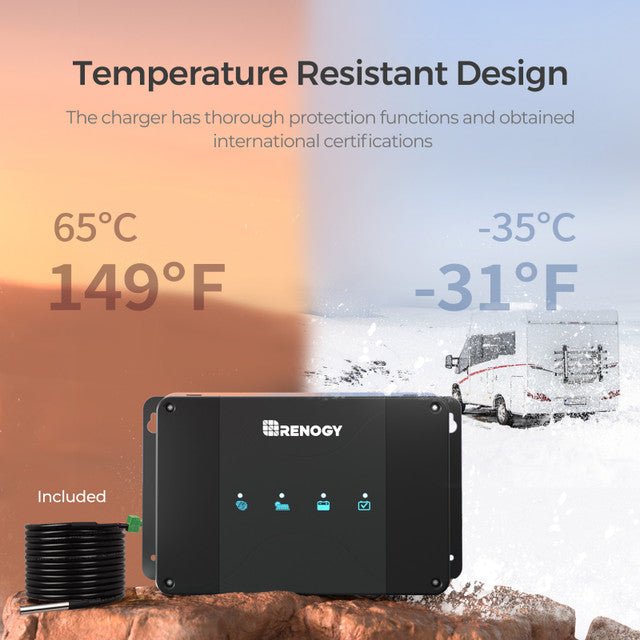 Renogy DCC50S 12V 50A DC - DC On - Board Battery Charger With MPPT + Renogy ONE Core - Off Grid Stores