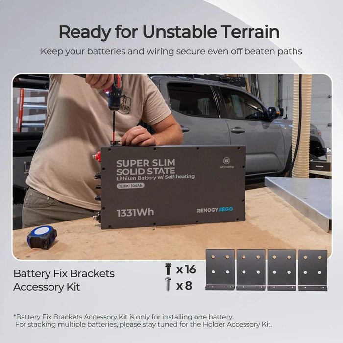 Renogy REGO 12V 104Ah Super Slim Lithium Iron Phosphate Battery with Self - Heating - Off Grid Stores