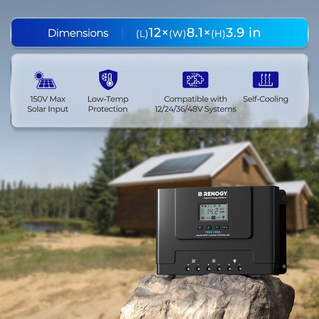 Renogy Rover Lite 12V/ 24V/ 36V/ 48V 60A MPPT Solar Charge