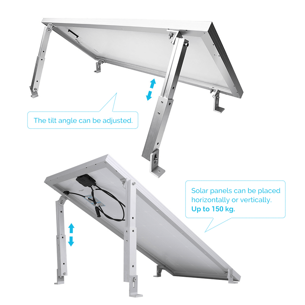 Renogy Solar Panel Flat Roof Tilt Mount - Off Grid Stores