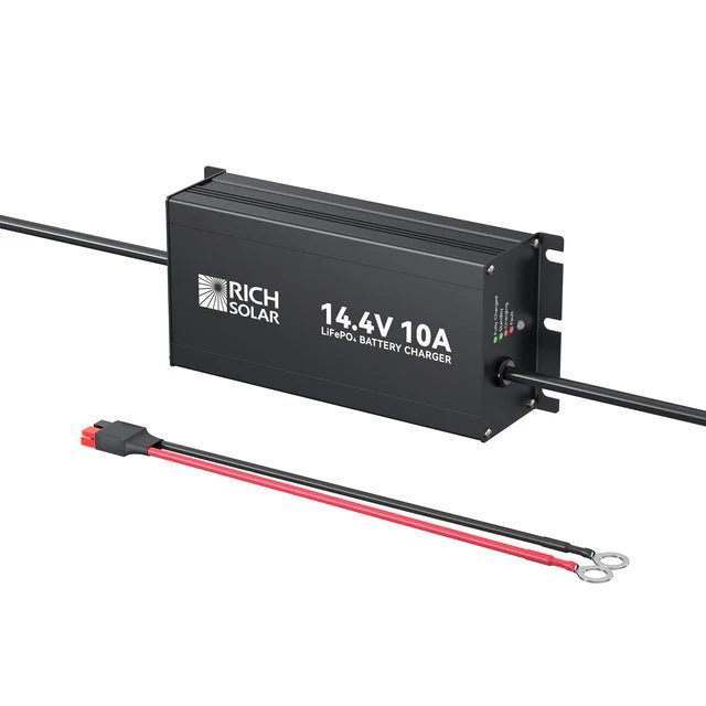 Rich Solar 12V 10A LiFePO4 Battery Charger - Off Grid Stores
