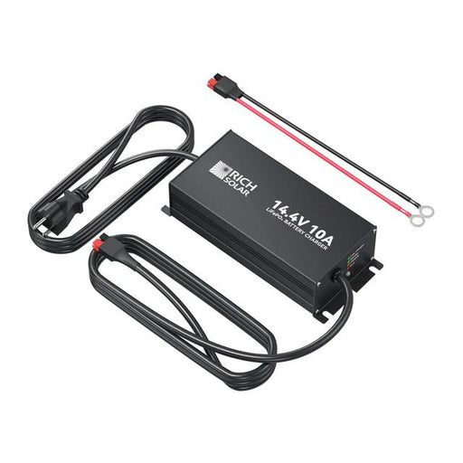 Rich Solar 12V 10A LiFePO4 Battery Charger - Off Grid Stores