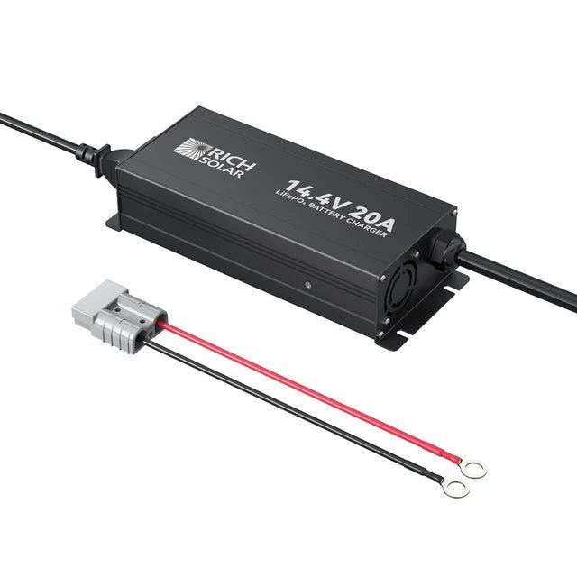 Rich Solar 12V 20A LiFePO4 Battery Charger - Off Grid Stores