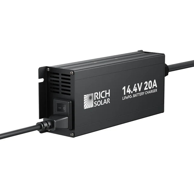 Rich Solar 12V 20A LiFePO4 Battery Charger - Off Grid Stores