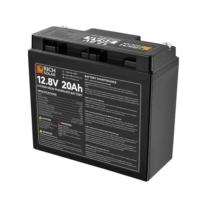 Rich Solar 12V 20Ah LiFePO4 Battery - Off Grid Stores