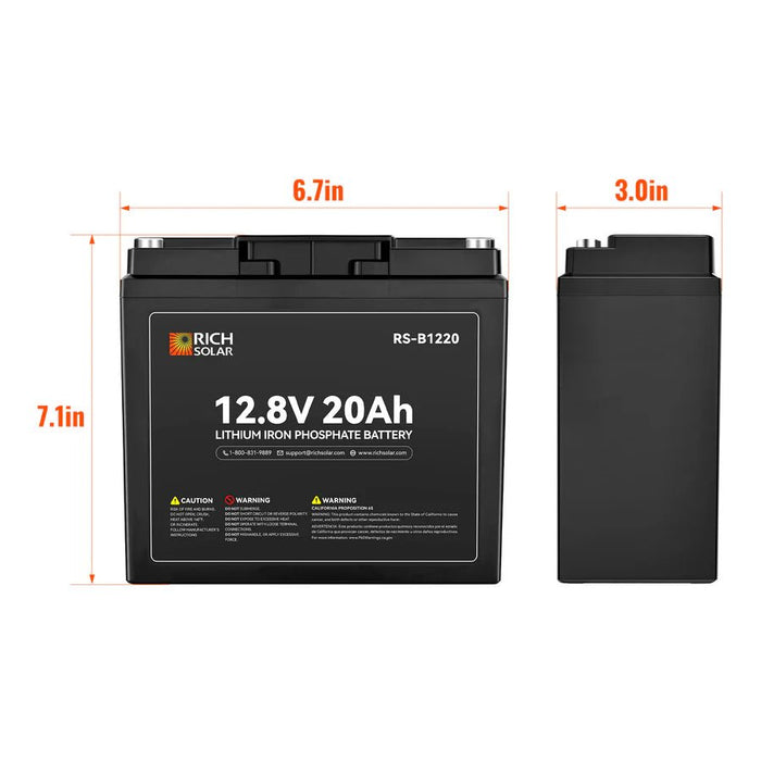 Rich Solar 12V 20Ah LiFePO4 Battery - Off Grid Stores