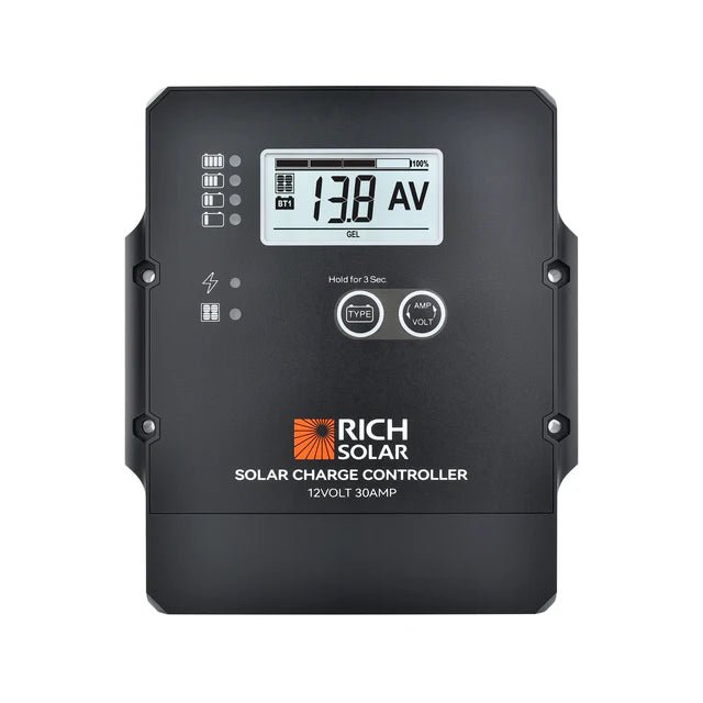 Rich Solar 30 Amp PWM Solar Charge Controller - Off Grid Stores