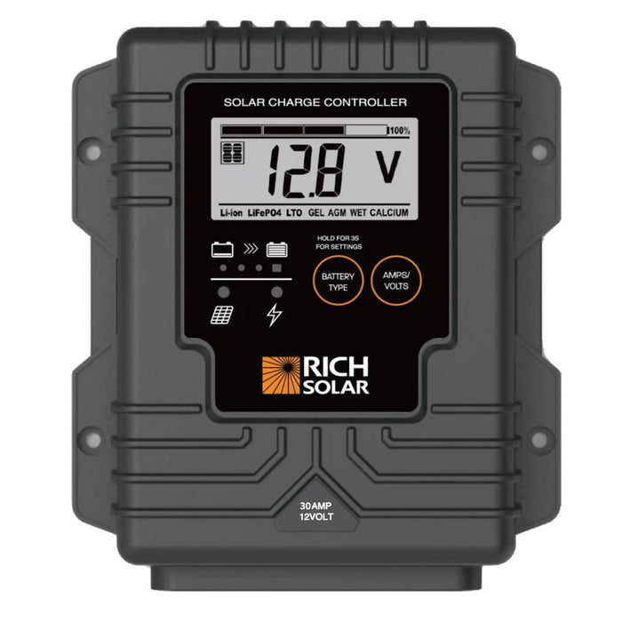 Rich Solar 30 Amp PWM Waterproof Solar Charge Controller - Off Grid Stores