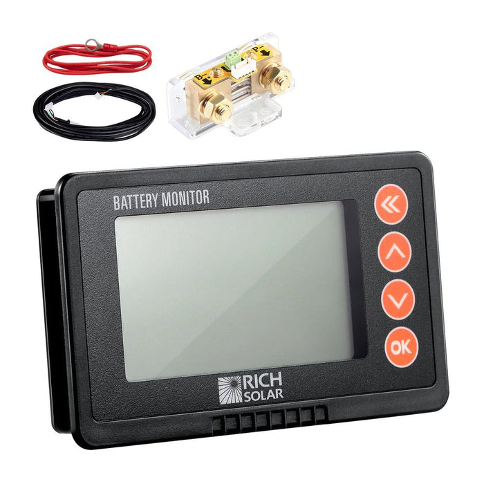 RICH SOLAR 500 Amp Battery Monitor with Shunt 8~120V 500A - Off Grid Stores