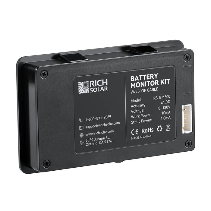 RICH SOLAR 500 Amp Battery Monitor with Shunt 8~120V 500A - Off Grid Stores