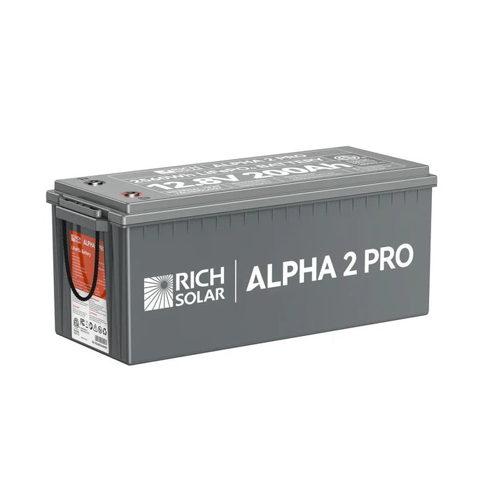 Rich Solar ALPHA 2 PRO 12V 200Ah LiFePO4 Lithium Iron Phosphate Battery - Off Grid Stores