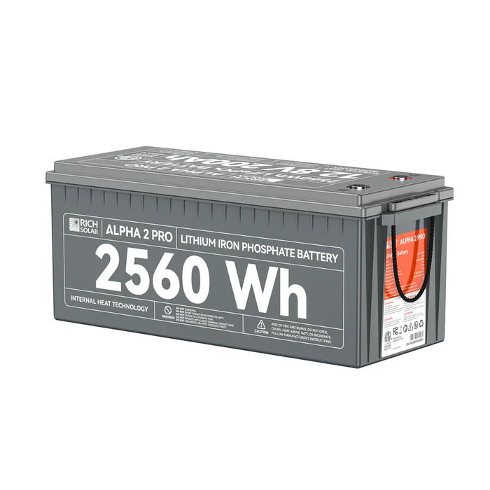Rich Solar ALPHA 2 PRO 12V 200Ah LiFePO4 Lithium Iron Phosphate Battery - Off Grid Stores
