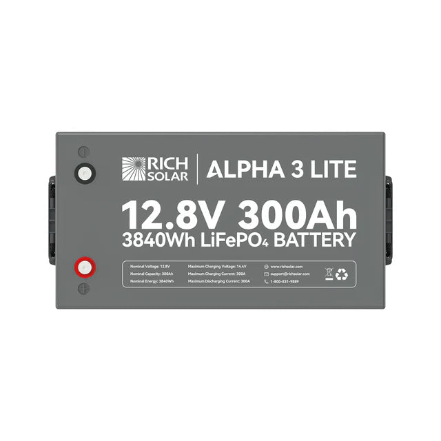 Rich Solar Alpha 3 12V 300Ah Lithium Iron Phosphate Battery - Off Grid Stores