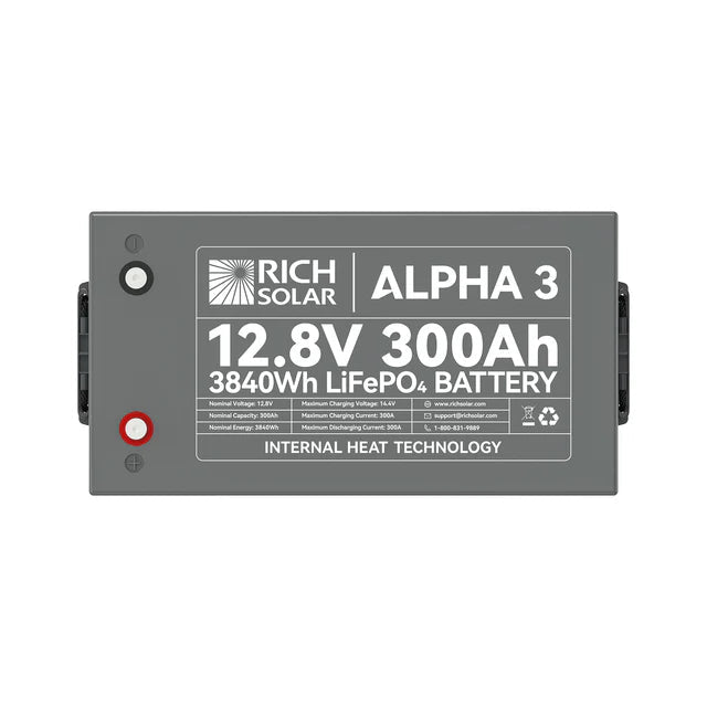 Rich Solar Alpha 3 12V 300Ah Lithium Iron Phosphate Battery - Off Grid Stores