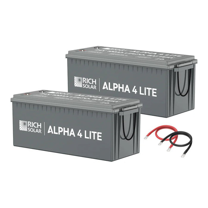 Rich Solar ALPHA 4 LITE 24V 200AH - 800AH LiFePO4 Lithium Battery Bank - Off Grid Stores