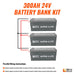 Rich Solar ALPHA 4 LITE 24V 200AH - 800AH LiFePO4 Lithium Battery Bank - Off Grid Stores