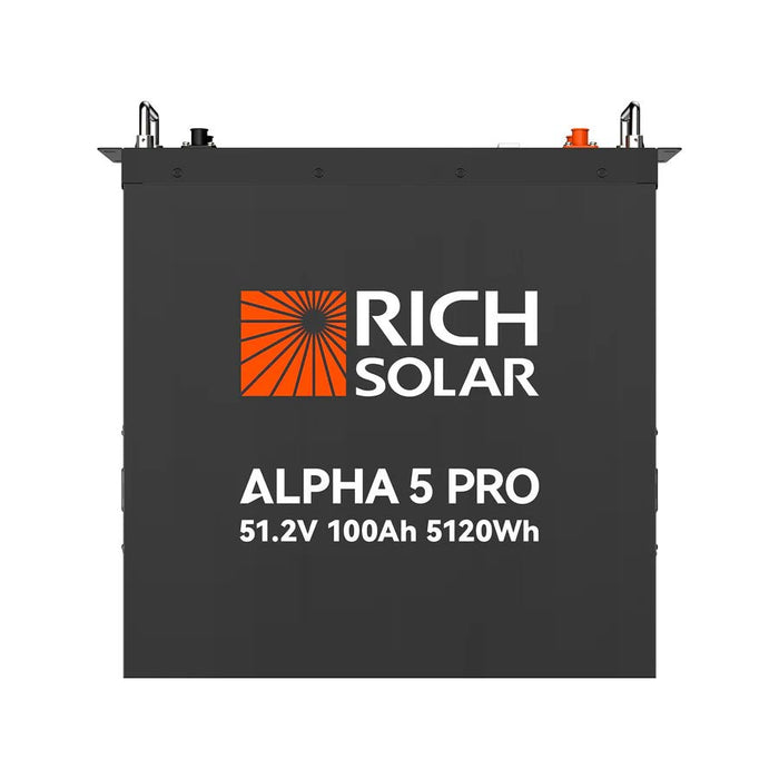 Rich Solar ALPHA 5 PRO Heating 51.2V 100Ah LiFePO4 Battery - Off Grid Stores