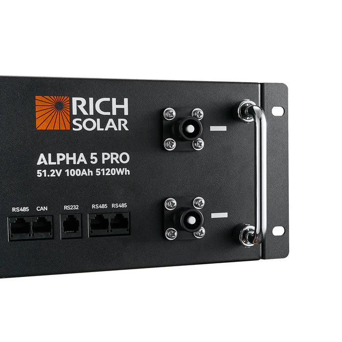 Rich Solar ALPHA 5 PRO Heating 51.2V 100Ah LiFePO4 Battery - Off Grid Stores