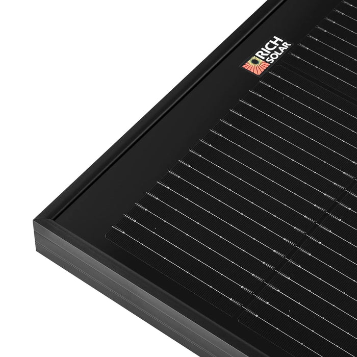Rich Solar MEGA 130 SLIM ONYX 130W Slim Solar Panel - Off Grid Stores