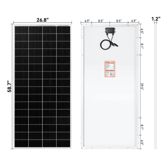 Rich Solar MEGA 200 MAX 200W 24 Volt Monocrystalline Solar Panel - Off Grid Stores