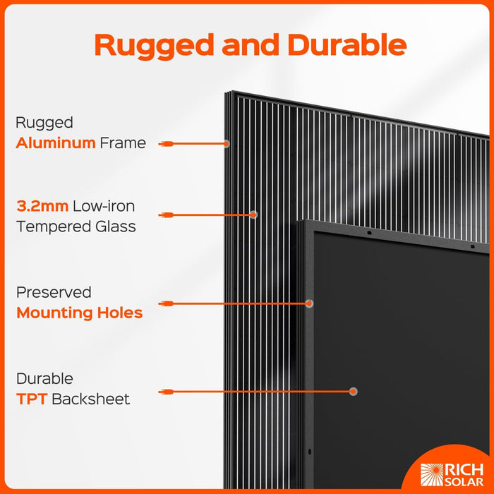 Rich Solar MEGA 400 Watt Monocrystalline Solar Panel - Off Grid Stores