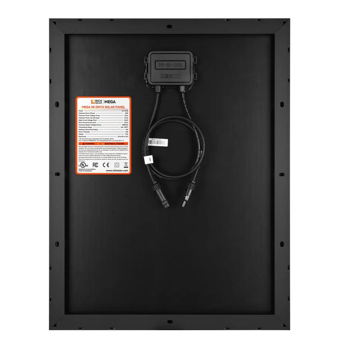 Rich Solar MEGA 50 ONYX 50 Watt Solar Panel - Off Grid Stores