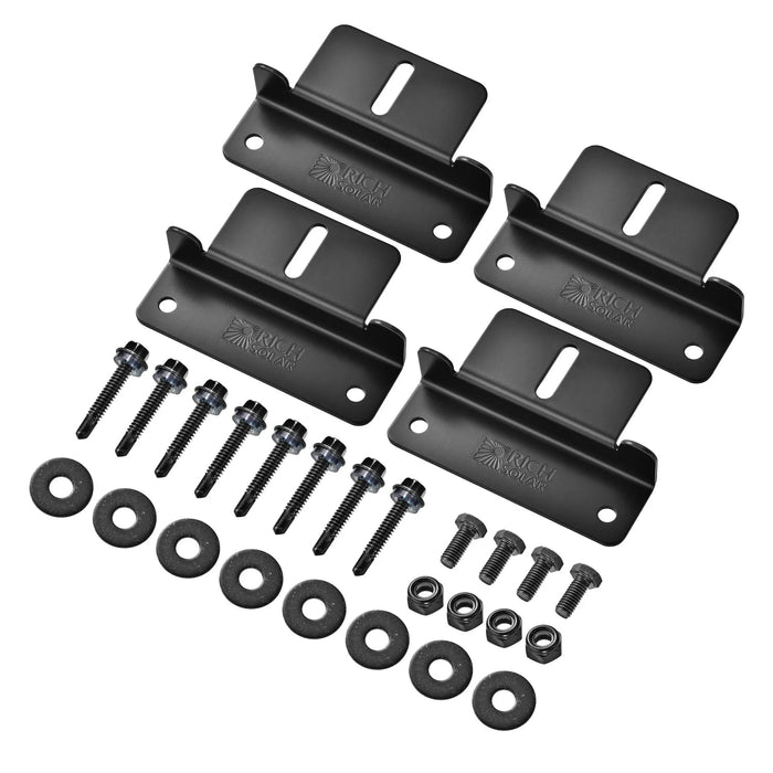Rich Solar Mounting Hardware Z Brackets With Screws - Set of 4 - Off Grid Stores