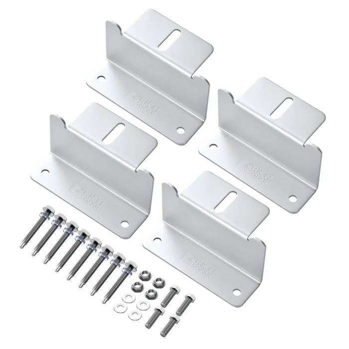 Rich Solar Mounting Hardware Z Brackets With Screws - Set of 4 - Off Grid Stores