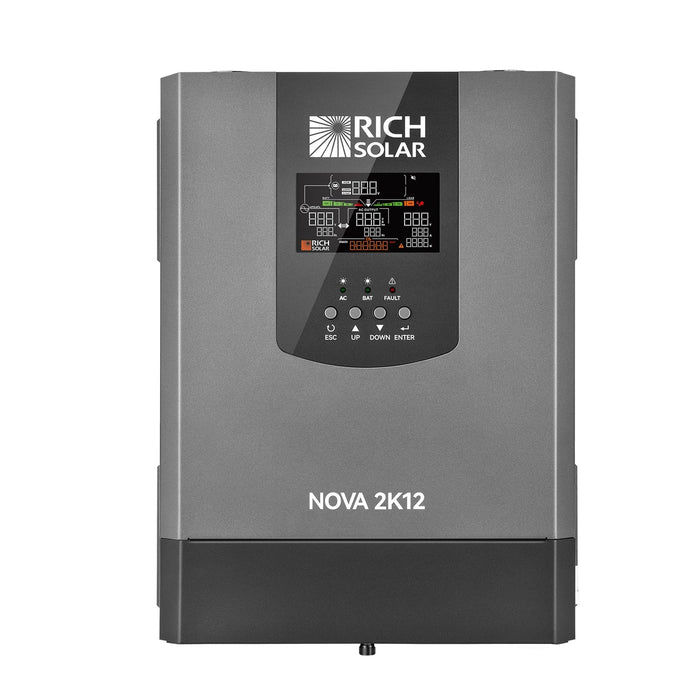 Rich Solar NOVA 2K12 2000W 12V Pure Sine Wave Inverter with Built - in Transfer Switch - Off Grid Stores
