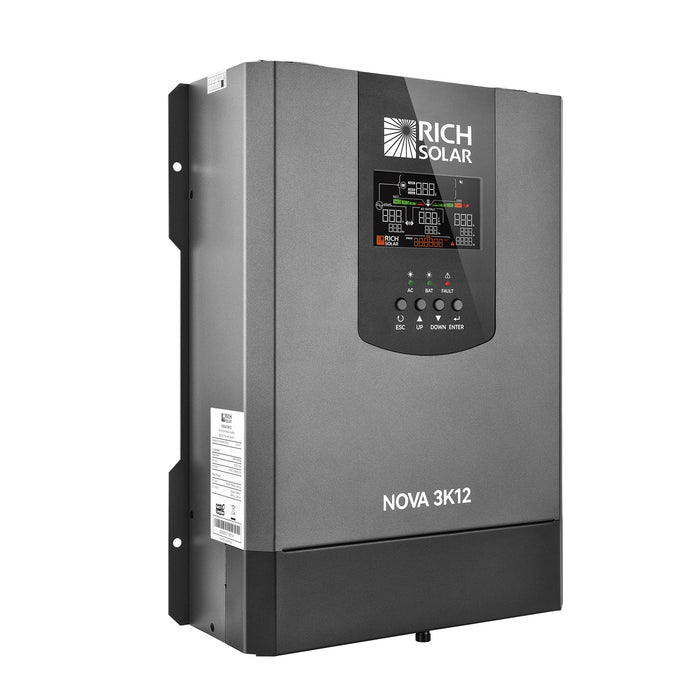 Rich Solar NOVA 3K12 3000W 12V Pure Sine Wave Inverter with Built - in Transfer Switch - Off Grid Stores