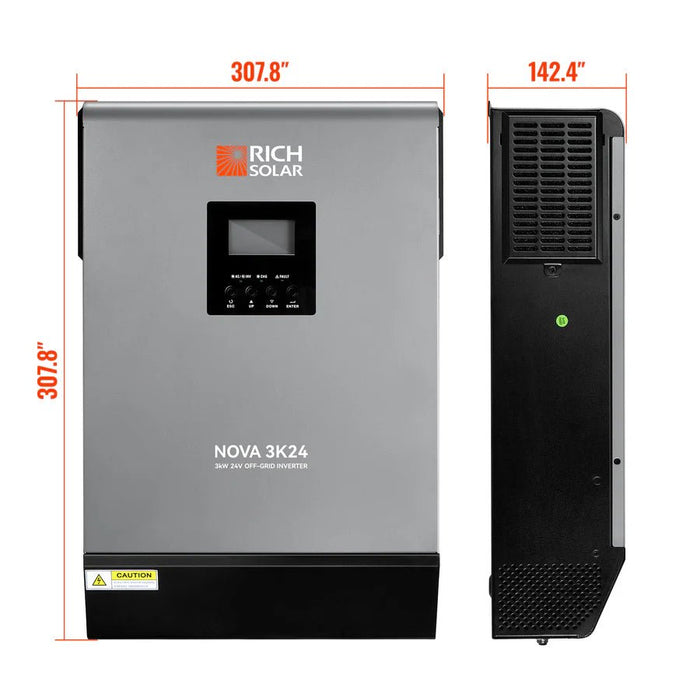 Rich Solar NOVA MAX 3K 3000W 24V Hybrid Solar Inverter - Off Grid Stores