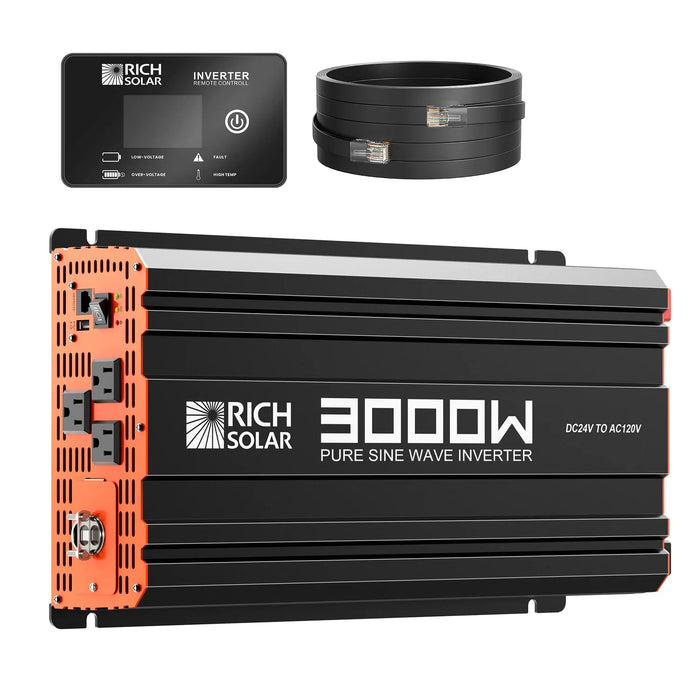 Rich Solar NOVA PURE MAX 3K 3000 Watt 24V Industrial Pure Sine Wave Inverter - Off Grid Stores