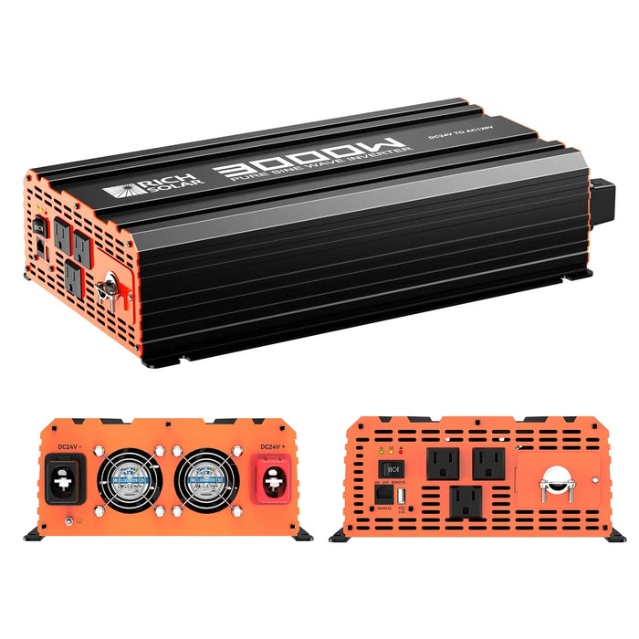 Rich Solar NOVA PURE MAX 3K 3000 Watt 24V Industrial Pure Sine Wave Inverter - Off Grid Stores