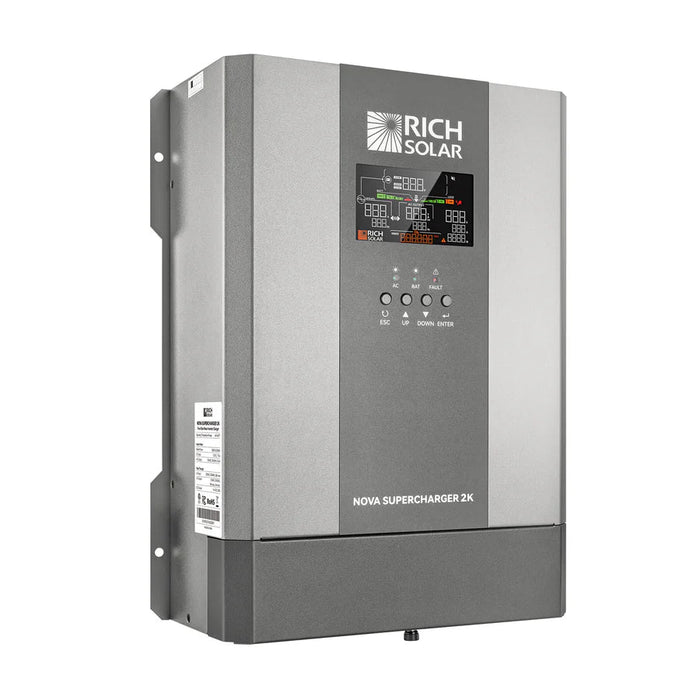Rich Solar NOVA SUPERCHARGER 2K 2000W 12V Pure Sine Wave Inverter Charger - Off Grid Stores