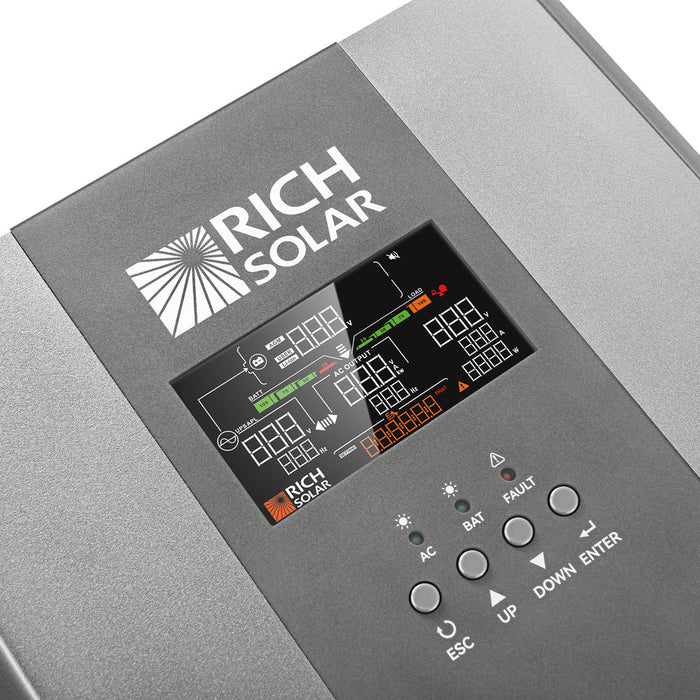 Rich Solar NOVA SUPERCHARGER 2K 2000W 12V Pure Sine Wave Inverter Charger - Off Grid Stores
