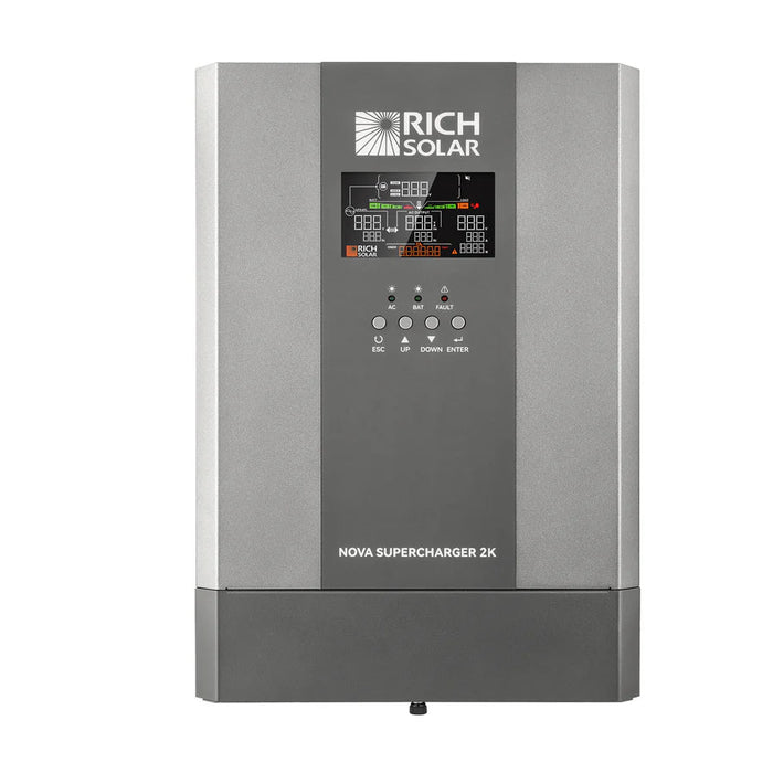 Rich Solar NOVA SUPERCHARGER 2K 2000W 12V Pure Sine Wave Inverter Charger - Off Grid Stores