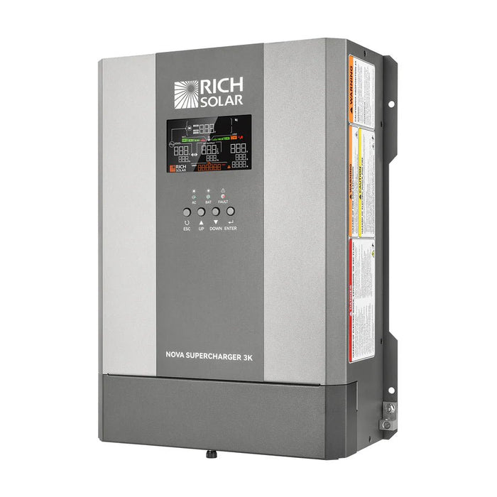 Rich Solar NOVA SUPERCHARGER 3K 3000W 12V Pure Sine Wave Inverter Charger - Off Grid Stores